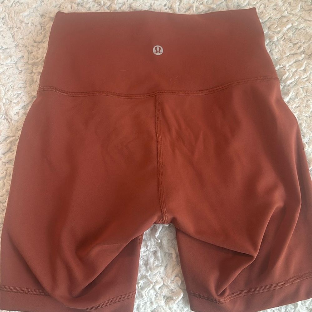 Lululemon rust shorts